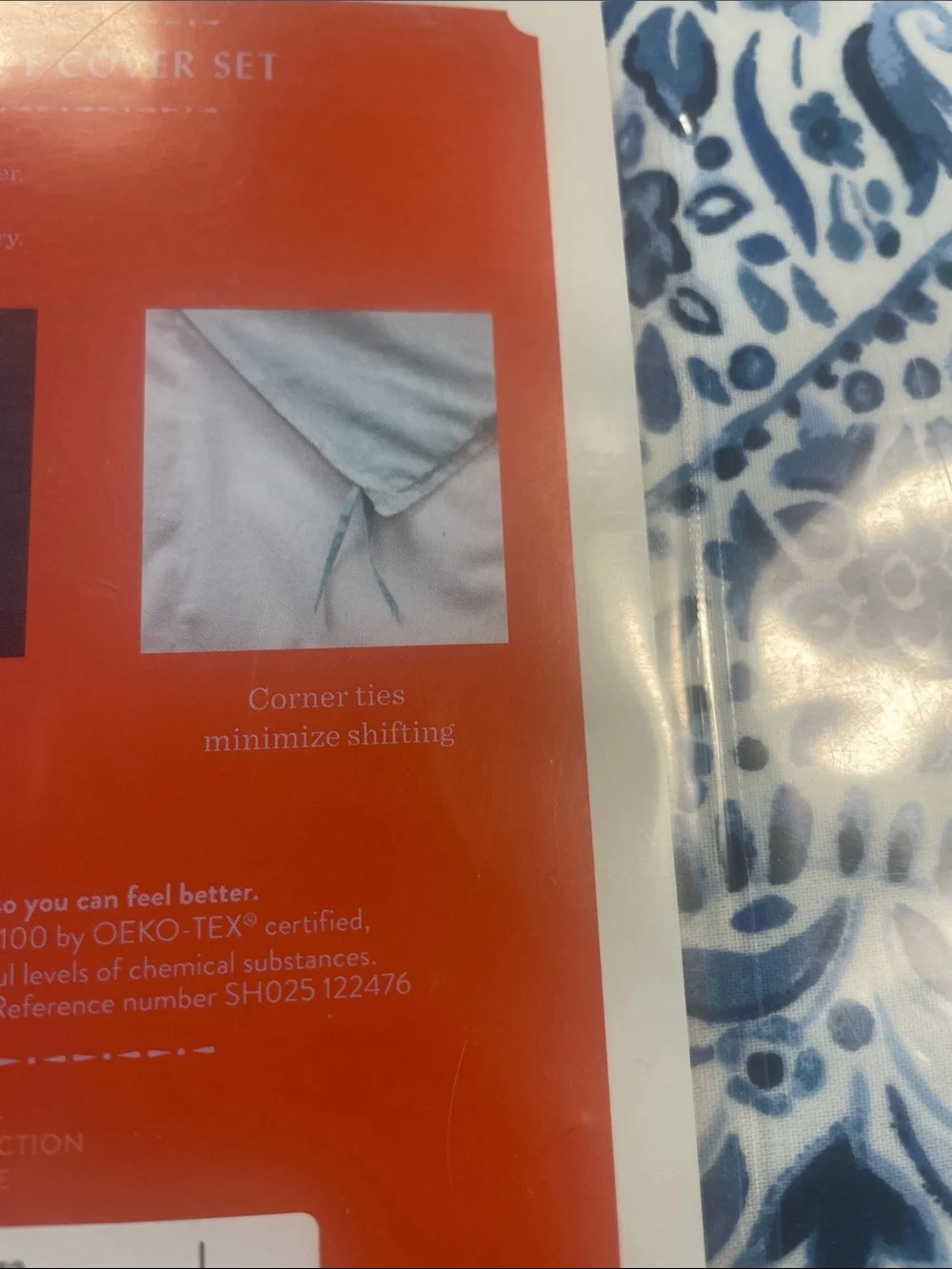 Opalhouse Blue and White Paisley Duvet Cover Set w/Sham Twin XL New in Package